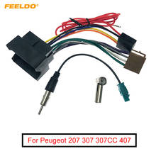 FEELDO-arnés de cableado para Audio estéreo de coche, Cable ISO para Peugeot 207, 307, 307CC, 407, Citroen C2, C5, adaptador de Cable de antena de Radio 2024 - compra barato