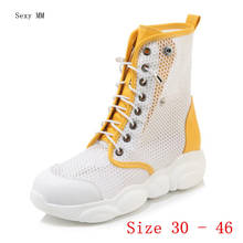 Summer Mesh Women Ankle Boots Shoes Woman Short Boots botas femininas botte femme Small Plus Size 30 - 46 2024 - buy cheap