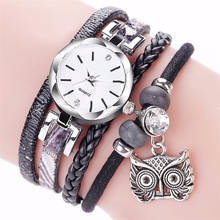 Women Bracelet Watch With Owl Pendant Luxury Ladies Clock Fashion Quartz Watch Relogio Feminino 2024 - buy cheap