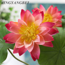 Artificial flower single large lotus flower arrangement silk  Simulation  flower home party holiday Christmas wedding decoration 2024 - buy cheap