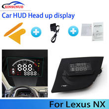 Xinscnuo-computador com tela para transporte automotivo hud, para lexus nx 2017, 2018, velocímetro, projetor seguro 2024 - compre barato