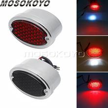 Motorcycle Cat Eye Rear Brake Light Vintage Tail Stop Lamp Red Smoke Lens For Harley Softail Bobber Chopper Custom LED Taillight 2024 - buy cheap