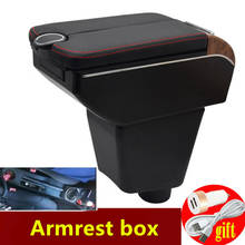 For Renault Clio 3 Captur Armrest box Double doors open 7USB Centre Console Storage Box Arm Rest 2024 - buy cheap