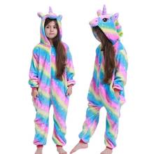 Kigurumi Unicorn For Children Pajamas Boys Girls Licorne Blanket Sleepers Kids Onesie Animal Winter Overalls Baby Panda Costumes 2024 - buy cheap