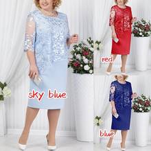 Sky Blue Cocktail Dresses Knee Length 2021 Lace Applique Short Formal Party Gown Scoop Neck Half Sleeve robe de coctail 2024 - buy cheap