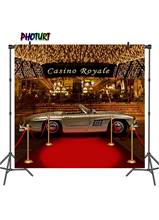 PHOTURT Casino Royale Photography Backdrops Birthday Party Background Gold Glitter Classic Car Vinyl Photo Studios Props 2024 - buy cheap