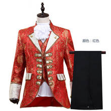 Adult Men Halloween Deluxe Victorian King Prince Costume Top Vest Jacket Coat Blazer Suit Stage Theater Cosplay Outfit Pants 2024 - buy cheap