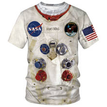 2021 ficção científica astronauta 3d t camisa menino menina crianças moda streetwear das mulheres dos homens crianças impresso camiseta legal topos t 2024 - compre barato