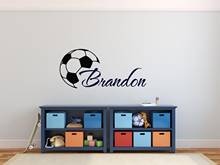 Football custom name decals boy name decals personalized sports wall decals home bedroom boys teen room art decoration diy41 2024 - buy cheap