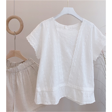 Летняя хлопковая белая рубашка с воротником в стиле Лолиты с цветочной вышивкой, эксклюзивная блузка, 2020 2024 - купить недорого