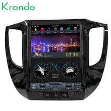 Krando-rádio automotivo multimídia tesla 9.0, android 2016, navegação gps, para mitsubishi triton l200 2006-2011, 1 din, som estéreo, dvd 2024 - compre barato