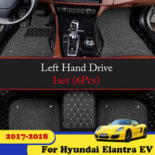 Alfombrillas personalizadas para el suelo del coche, accesorios de Interior del coche, alfombras protectoras impermeables, para Hyundai Elantra EV 2017 2018 2024 - compra barato