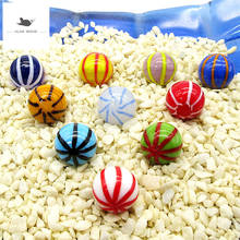 Bolas de mármore de vidro artesanais, bolas coloridas, enfeite para decoração de casa ou aquário, brinquedos para crianças, 16mm, com 10 peças 2024 - compre barato