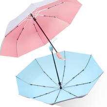 Paraguas para hombre y mujer, sombrilla automática con revestimiento de plata y titanio, plegable, ideal para regalo, 3 unidades 2024 - compra barato