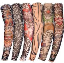 Mangas de tatuaje de brazo de flores de nuevo estilo, tatuajes de conducción al aire libre sin costuras, protector solar, 1 pieza 2024 - compra barato