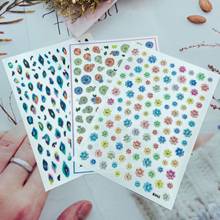 Smudge Flower Pattern Nail Art Sticker Self Adhesive Transfer Decal 3D Slider DIY Tips Nail Art Decoration Manicure Package 2024 - buy cheap