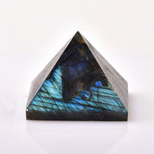 Pirâmide de cristal natural, chakra reiki decorativa para casa 2024 - compre barato