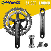 Prowheel Road Bike Crankset 9S/10S Double Chainring Crank 39-53T chainring BB Bottom bracket 170mm Crank 903g 2024 - buy cheap