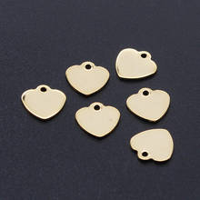 20pcs/Lot 100% Stainless Steel Heart  Charms DIY Pendant For  Making  Necklace Bracelet Jewelry 2024 - buy cheap