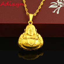 Adixyn Gold Color Pendant & Necklace Buddha Religious Jewelry For Women Men India 2024 - buy cheap