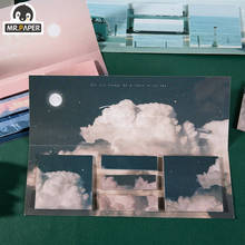 Mr Paper 150pcs/lot Cute Stationary Memo Pads Ins Style Self-Adhesive Moonlight Clouds Mountains Sea Office Stationery Supplies 2024 - buy cheap