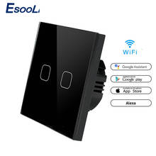 EsooLi 86 Type Touch Switch Smart Light Switch wifi light switch APP Wireless Remote EU Standard Work with Alexa Google Home 2024 - compre barato