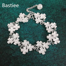 Bastiee Luxury Jewelry Flower 999 Sterling Silver Bracelets For Women Miao Bracelet Charms Ethnic Bangle Hand Chain Link Vintage 2024 - buy cheap