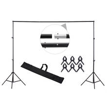 cz stock 200*200cm Aluminium Alloy Adjustable Photography Studio Background Backdrop Stand System+Carry Bag for Home Studio 2024 - buy cheap