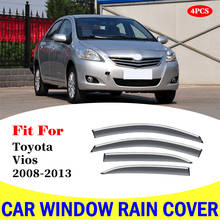 For Toyota Vios 2008-2013 Car Window Visor Wind Deflector Rain Sun Visor Shield Cover Awnings Cover Automobile Accessories 2024 - buy cheap