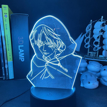 Lámpara LED de noche de ataque a los Titanes, lámpara de mesa de noche de ANIME, Eren Jaeger, 3D, para regalo de Navidad 2024 - compra barato