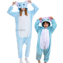 Winter Women Men Unisex Adults Cute Cartoon Elephant Animal Pajamas Female Flannel Sleepwear Pajamas Sets Kids Pyjamas Onesies 2024 - buy cheap