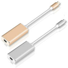 Adaptador de tipo C a Mini DP, convertidor USB 3,1 tipo C a Mini puerto de pantalla Cable-4k para Apple Macbook Chromebook Universal 2024 - compra barato