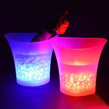 Cubo de hielo brillante LED de 5L, barras de KTV, enfriador de vino, champán, cerveza, bar 2024 - compra barato