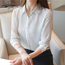 Long Sleeve Polka Dot Women Tops Casual Office Ladies Shirts Black White Tops 2021 Autumn Fashion Women Chiffon Blouses 6377 50 2024 - buy cheap