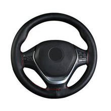 DIY Car Steering Wheel Cover 37cm/38CM Soft Genuine leather material With Needle and Thread Interior Accessories Kits 2024 - buy cheap