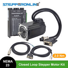 Stepperon-motor de passo nema 23 com codificador, 2 peças, cabos de 1.7m, conjunto de driver, motor de passo 2024 - compre barato