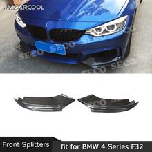 Для BMW 4 серии F32 F33 M Sport 2014-2017 передние губные фартуки бамперные разветвители углеродное волокно/FRP закрылки Cupwings автомобильный Стайлинг 2024 - купить недорого
