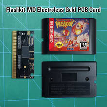 Dinamite headdy-flashkit md electroless ouro pcb cartão 16 bit md cartucho de jogos para megadrive genesis console 2024 - compre barato