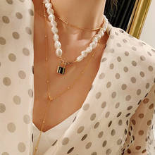 Budrovky cadeado pingente colares marca nova cor dourada link corrente bloqueio colares moda feminina jóias para presentes 2024 - compre barato