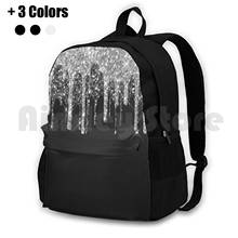 Prata glitter ao ar livre caminhadas mochila equitação escalada saco de esportes prata glitter ouro rosa brilho brilho glamour glitter 2024 - compre barato