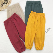 Pantalones vintage de algodón y lino para mujer, pantalón holgado informal hasta el tobillo, harén, para primavera y verano, 2021 2024 - compra barato