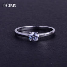 FFGems-Anillo de plata de primera ley y moissanita para mujer, sortija, plata esterlina 925, 0,3 quilates, compromiso, boda, fiesta 2024 - compra barato