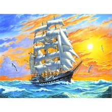 Gatyztory diy pintura por números pintados à mão paisagem pintura a óleo lona coloração decoração da casa 60 × 75cm 2024 - compre barato