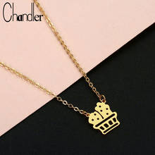 Chandler Boho Stainless Steel Ice cream Necklace & Pendant Dessert Charm Rose Gold Silver Plated Food Cool Fashion Jewelry 2024 - buy cheap