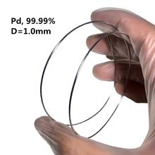 Палладиевая металлическая проволока 99.99%, элемент Pd, чистый диаметр 1 мм 2024 - купить недорого