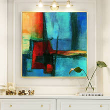 Abstract Colorful Geometric Oil Painting on Canvas Posters and Prints Scandinavia Art Wall Pictures For Living Room Home Decor 2024 - buy cheap