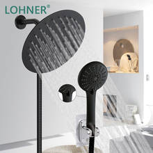 Lohner New Shower System Bathroom Black Alcachofa Ducha Banheiro Pommeau Camping Pomme Set Bagno Draagbare Lazienka Regadera 2024 - buy cheap
