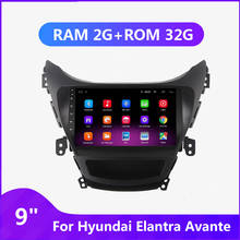 Rádio do carro de 9 polegadas estéreo android 9.1 para hyundai elantra avante i35 2011-2016 multimídia dvd player gps navigaion 2 din autoradio 2024 - compre barato
