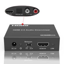 Extractor de Audio HDMI 18gbps con Audio Downmix 4K/60Hz, extracto de audio HDMI a óptico multicanal (SPDIF) o L/R analógico HDCP2.2 2024 - compra barato