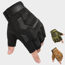 Guantes tácticos de medio dedo para deportes al aire libre, Manoplas sin dedos para gimnasio, ciclismo, Fitness, militares 2024 - compra barato